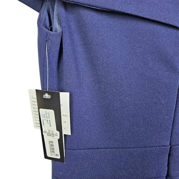 Betsy & Adam Blue Cap‎ Sleeve Full Length Gown Dress Slit Size 6 NWT New - Picture 11 of 11